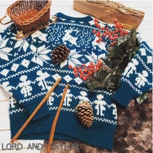 Christmas Nordic Reindeer Holiday Knit Sweater